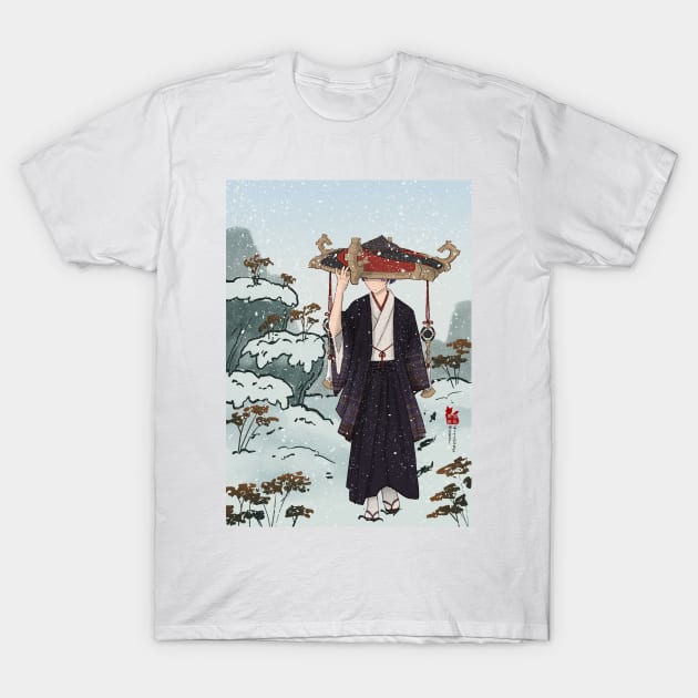 Scaramouche, Genshin Impact Traditional Illustration T-Shirt by Kuroi Kitsune